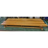 4x Niels Larsen wooden balance benches - L 3350 x W 350 x H 350mm - 24kg