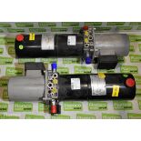 2x Hydraulic pump assemblies - Melegari L. & Figli T0710202 3 phase electric motor