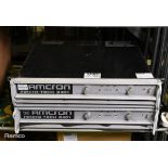 2x Crown amcron macro-tech 2401 power amplifiers - 250V - L 480 x W 470 x H 90mm