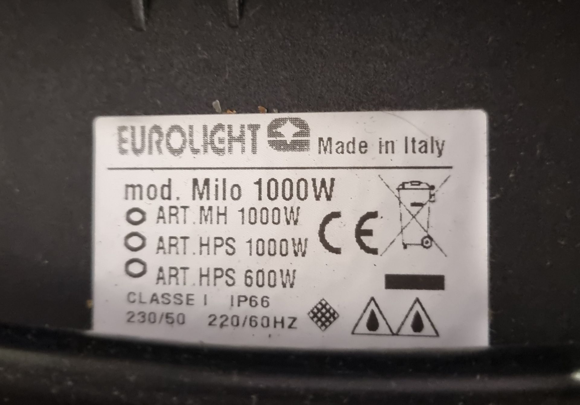 8x Eurolight Milo 1000W lamp unit - W 470 x D 140 x H 520 mm - Image 4 of 4