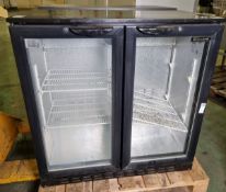 Blizzard BZ-BAR2 double glass door bar back bottle cooler - W 900 x D 510 x H 900mm