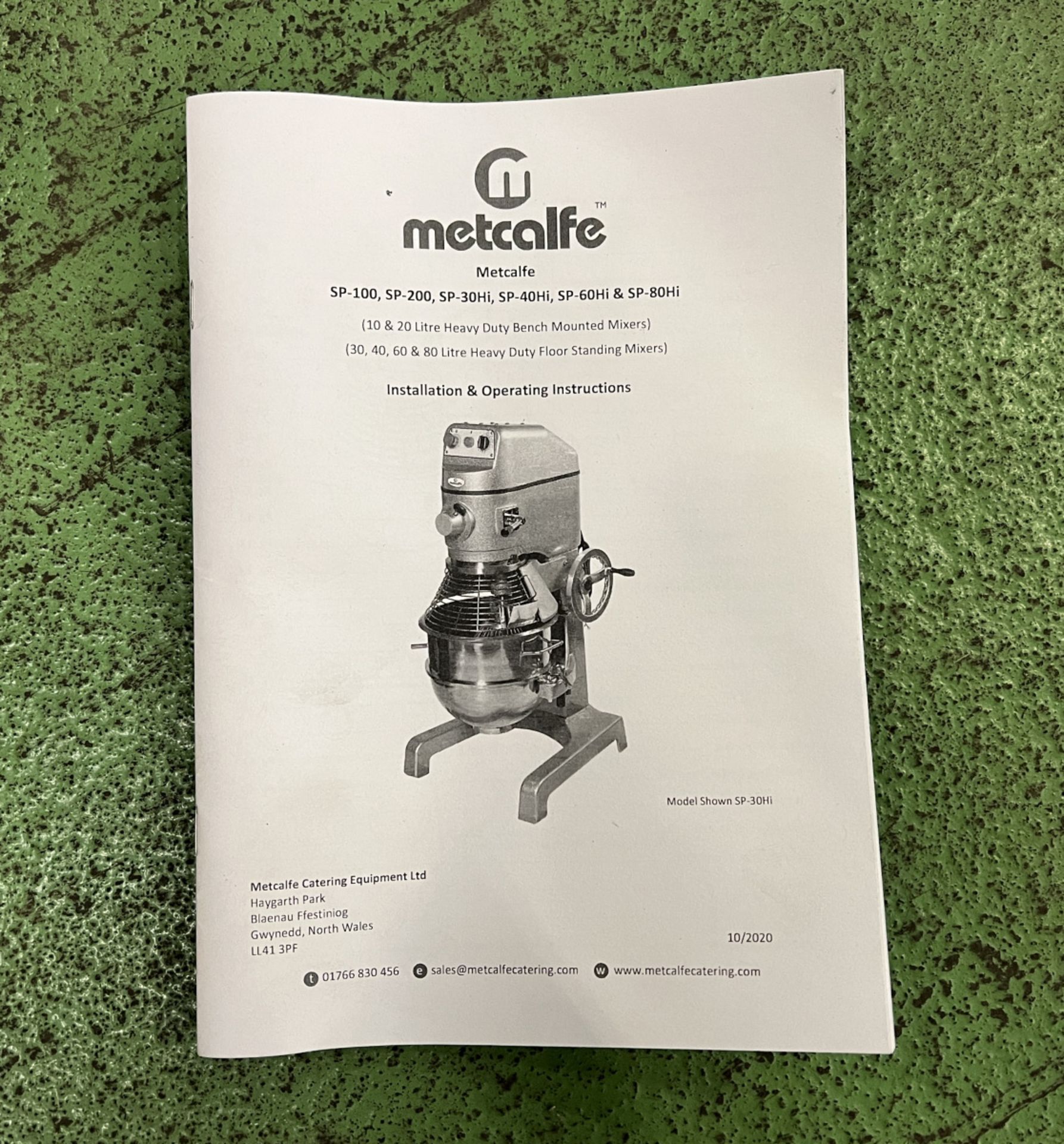 Metcalfe SP-30HI 30 litre freestanding planetary mixer - L 575 x W 570 x H 1105mm - unused - Bild 8 aus 8