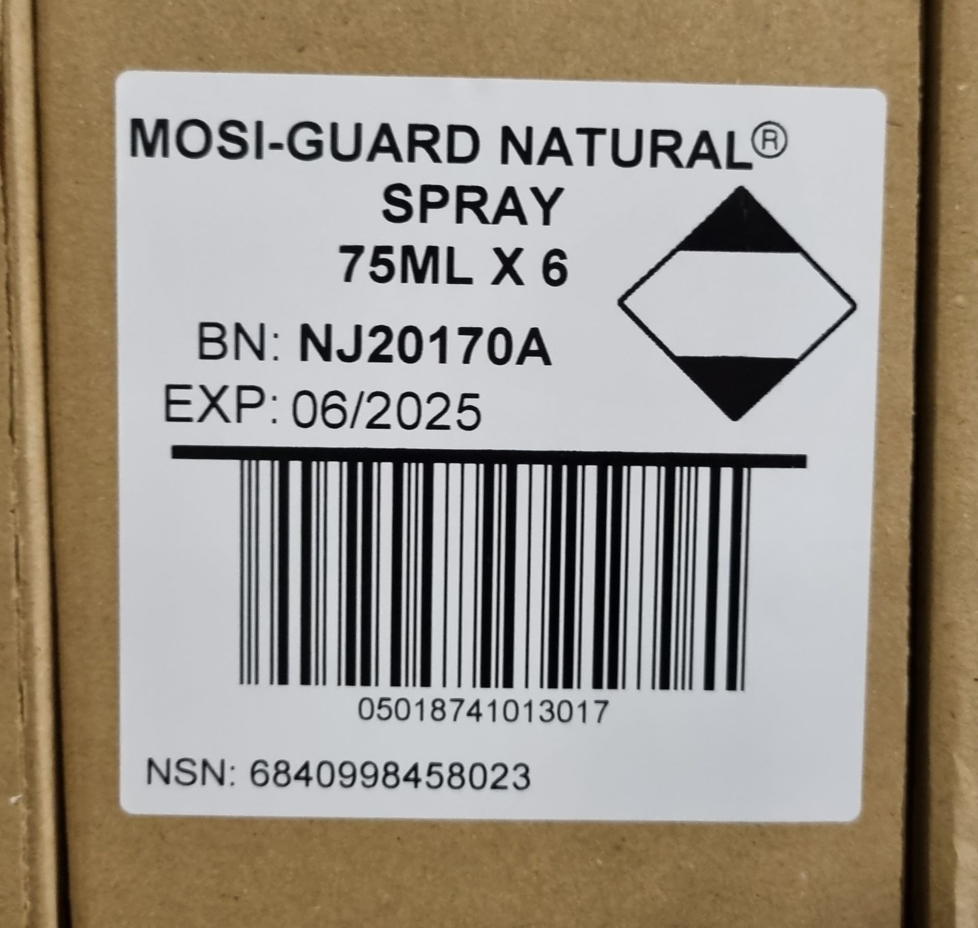 32x boxes of Mosi-Guard Natural Spray - 6x 75ml bottles per box - Image 2 of 5