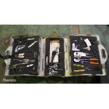 Crimping tool kit in heavy duty carry case