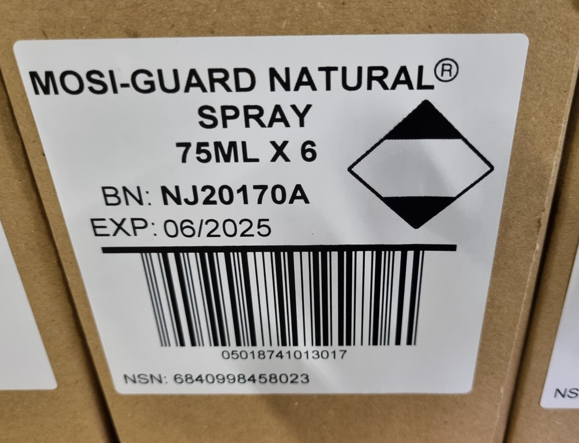 32x boxes of Mosi-Guard Natural Spray - 6x 75ml bottles per box - Image 2 of 5