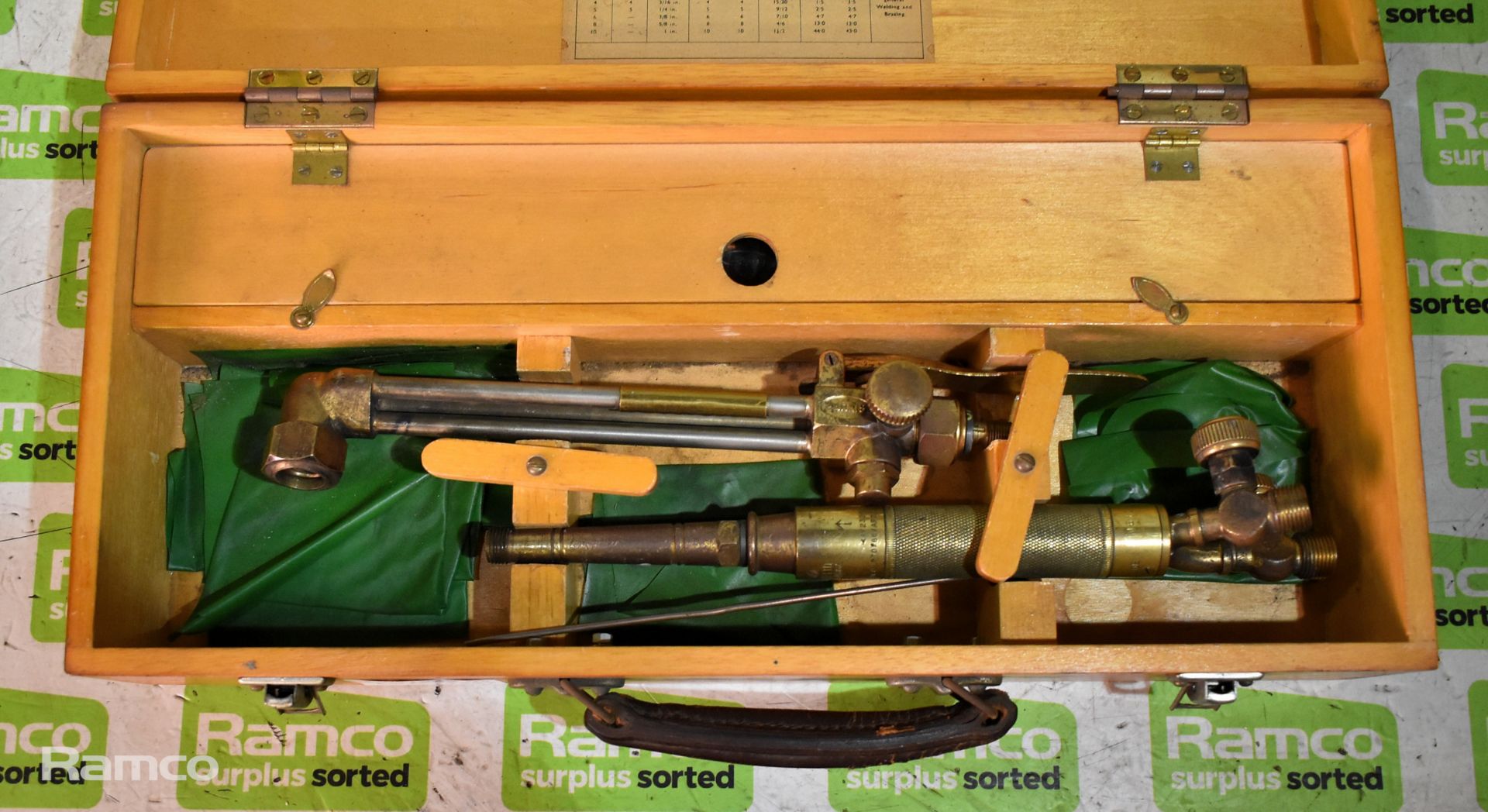 British Industrial Gases oxy acetylene cutting head kit in wooden storage case - Image 2 of 7