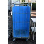 Mobile metal cage trolley - W 690 x D 820 x H 1720 mm