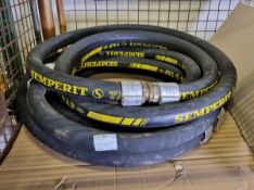 4x Semperit refueling hoses - approximate length 2-3m each