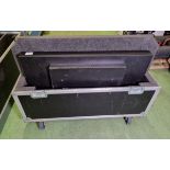 Black mobile flightcase - W 1160 x D 430 x H 930mm with, Grundig 47-VLE-983-BL 47 inch
