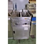 Valentine Equipment V2525 stainless steel twin tank twin basket 3 phase electric fryer - W 500