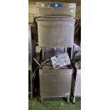 Hobart AMXX RS30 pass through dishwasher with Ecolab solid dosing unit - W 720 x D 900 x H 1550 mm