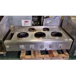 E & F Works EF32 stainless steel 5 burner wok stove - W 1500 x D 1000 x H 400mm