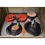 5x reels of multicore core with AMP 24 way plugs - mixed lengths
