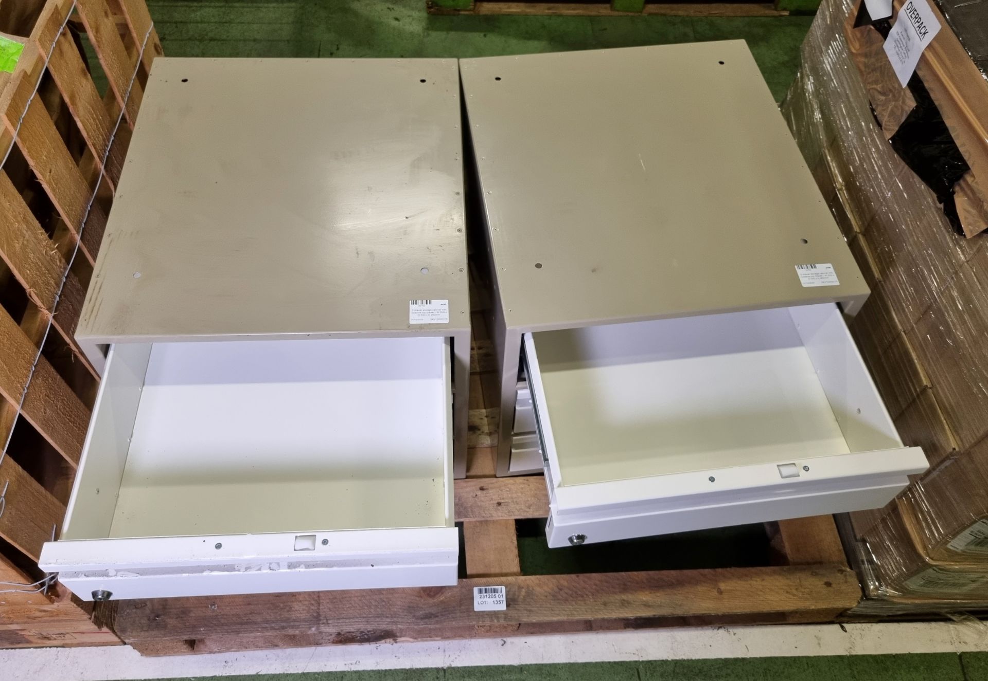 2x 3 drawer storage cabinets with lockable top drawer - W 500 x D 560 x H 460mm - Bild 3 aus 4