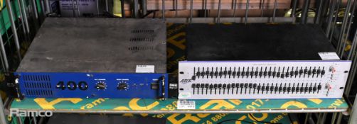 IMG stageline STA-150 400 watt power amplifier, 230V - L 480 x W 390 x H 90mm, ARX EQ60 30 band