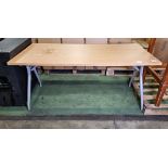 Wooden folding table - L 1600 x W 800 x H 720mm - DAMAGED see pictures