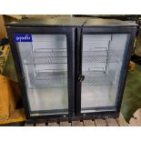 Prodis NT2BH double glass door bar back bottle cooler - W 900 x D 510 x H 900mm