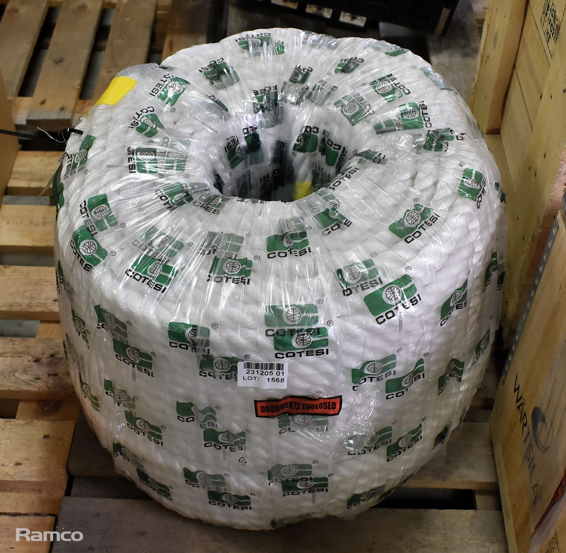 Fribrous Rope Cotesi FRS/S3S20BSEN 20mm staple spun polypropylene fibrous rope ...