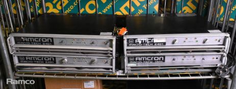 3x Crown amcron macro-tech 2401 power amplifiers - 250V - L 480 x W 470 x H 90mm, Crown Macro-tech