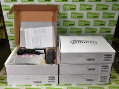 5x Amino AmiNET130 IP IPTV internet TV set-top boxes