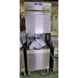 Hobart AMXX RS30 pass through dishwasher with Ecolab solid dosing unit - W 720 x D 900 x H 1550 mm