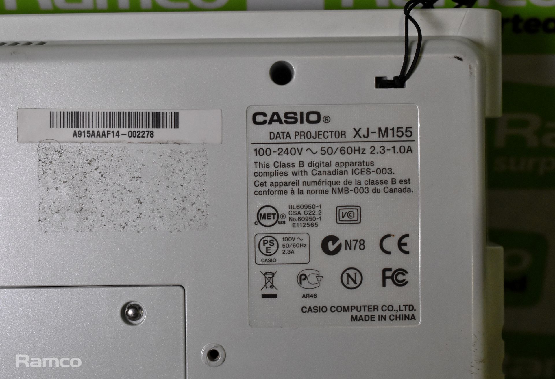 Casio XJ-M155 portable projector in case - Bild 6 aus 9
