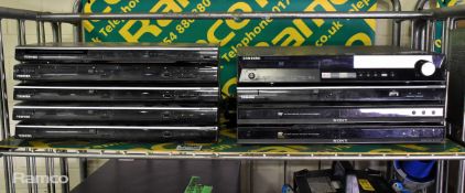 6x Toshiba & 2x Sony DVD players, Arkaos Pro stage server, Samsung HTX30 DVD player 4x RGBW par cans
