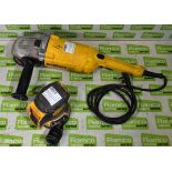 Dewalt DCW210 18V cordless variable speed palm sander - UNIT ONLY, Dewalt DWE492 240V angle grinder