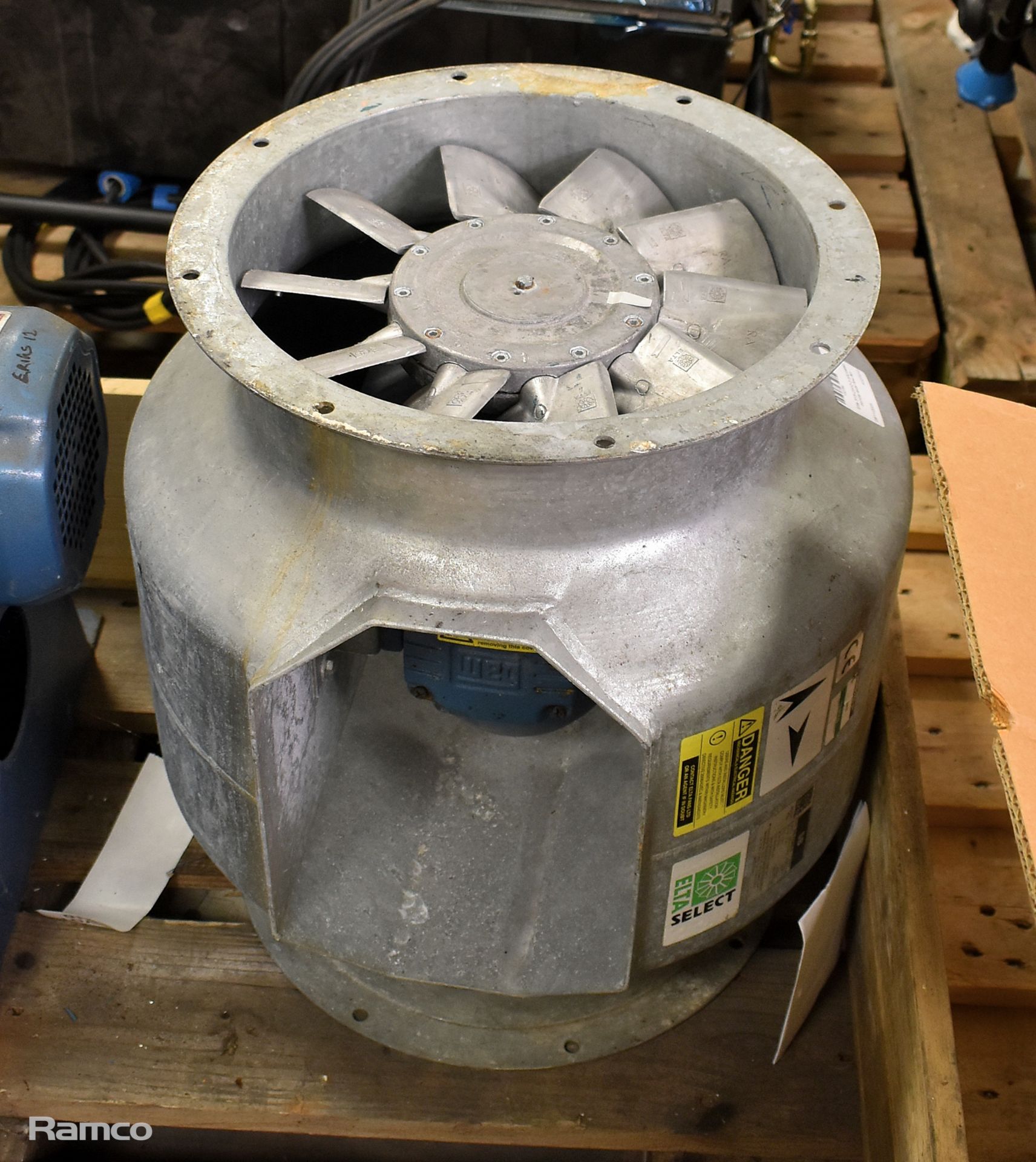 Elta 315-Con2-3 bifurcated conical axial flow fan, Halifax 13BFB1 centrifugal fan - Image 5 of 8