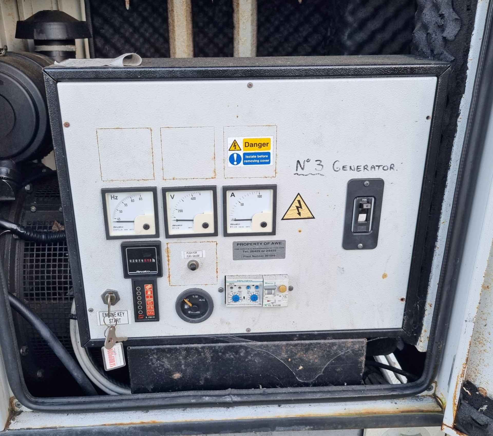 Scorpion DP50 Perkins trailer generator - 50kVA - 40kW - 400V - 50Hz - total hours 2074 - Image 4 of 24