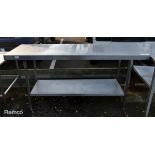 Stainless steel preparation table - L 1800 x W 650 x H 860mm