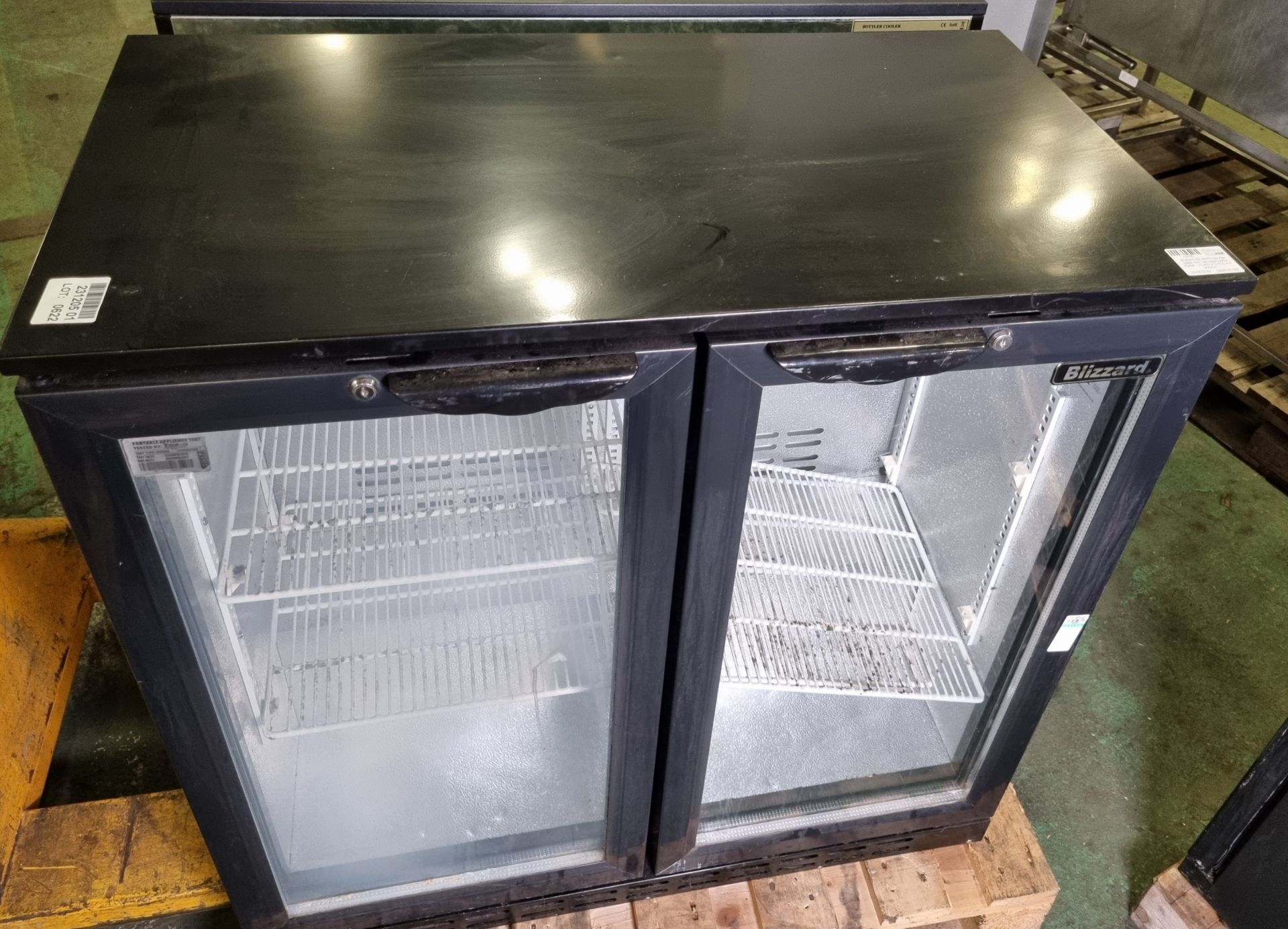 Blizzard BZ-BAR2 double glass door bar back bottle cooler - W 900 x D 510 x H 900mm - Image 2 of 5