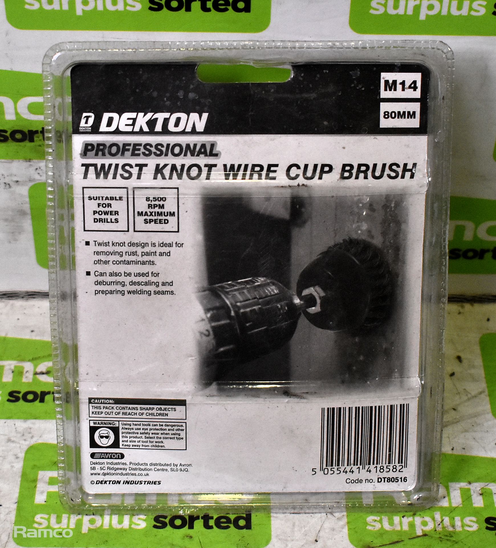 6x Dekton 80mm M14 twist knot wire cup brushes, 5x packs of Neilson steel ultra cutting discs - Image 4 of 12