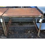 Steel workshop table - L 1215 x W 915 x H 835mm