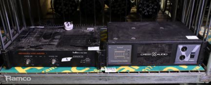 Crest audio V450 power amplifier, 230V 50Hz - L 480 x W 310 x H 130mm, Inkel MA420 power amplifier
