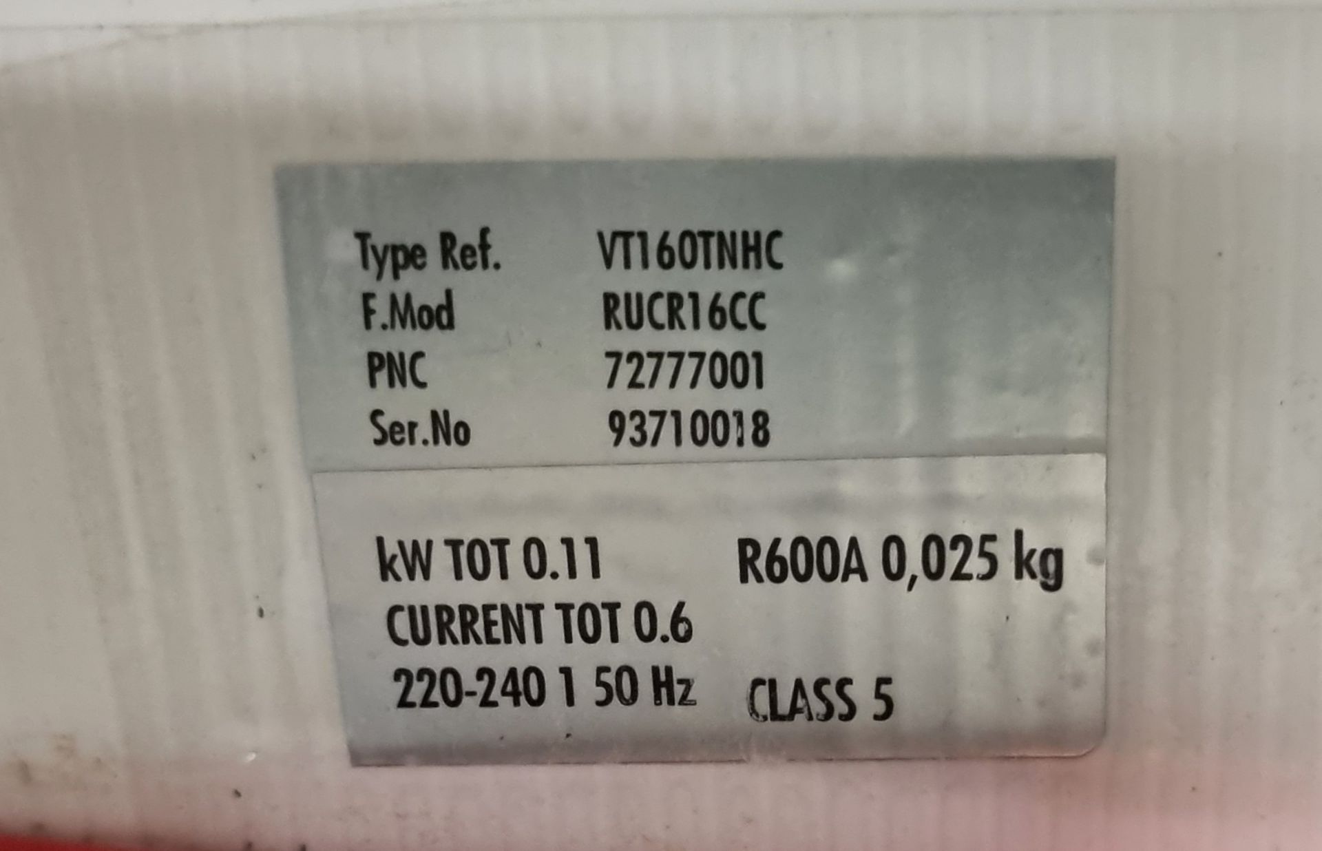 Electrolux RUCR16 undercounter fridge - W 600 x D 600 x H 670mm - Image 3 of 3