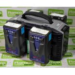 IDX VL-4S simultaneous quick charger with 4 x endura 10 DC14.8V batteries