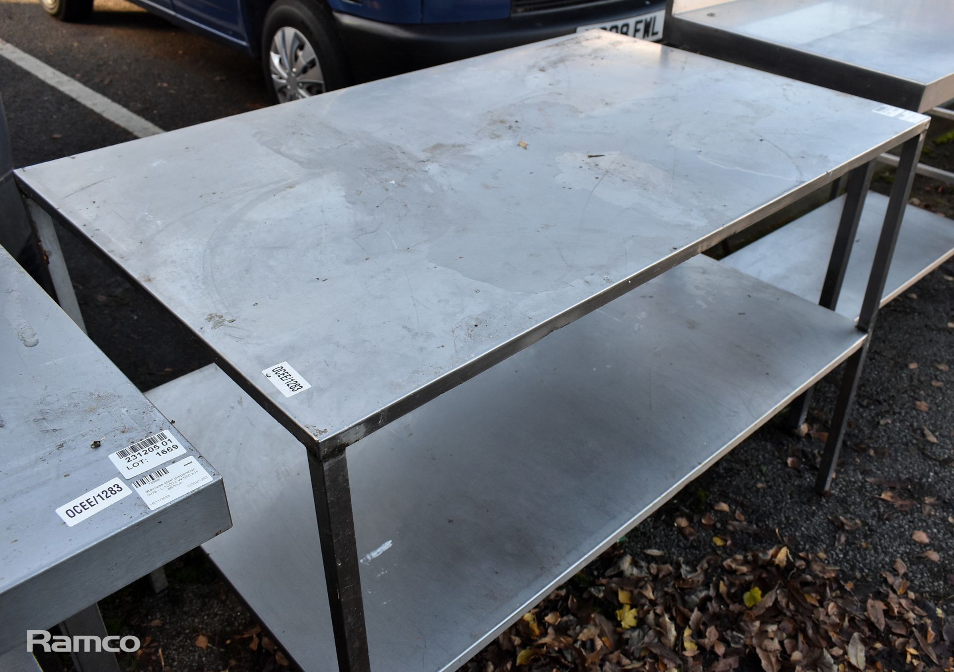 Stainless steel preparation table - L 1210 x W 760 x H 860mm - Image 2 of 3