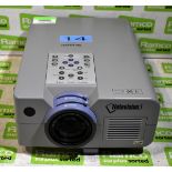 Sharp XG-NV5XE LCD projector with remote and cables in storage bag