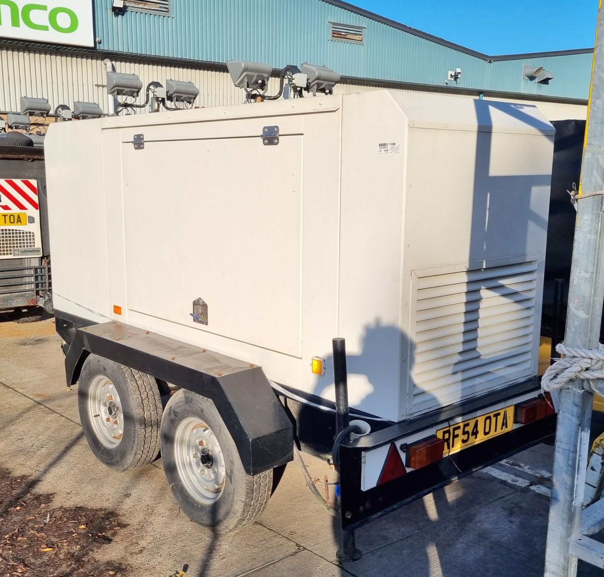 Perkins P25SP trailered generator - 240/120V - 25 kVA - 50Hz - 1500 RPM - Total hours 2878 - Bild 3 aus 20