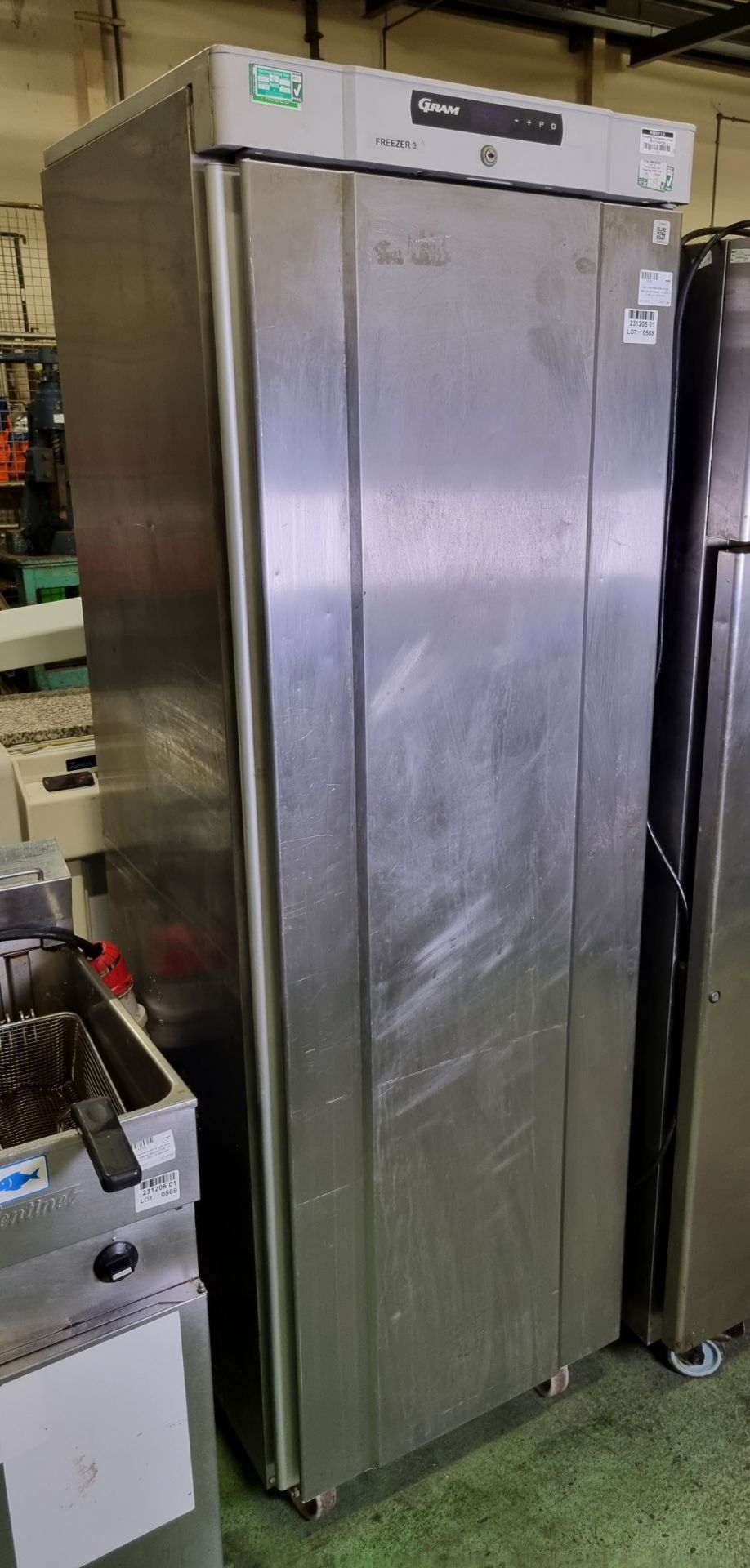 Gram stainless steel single door upright freezer - W 600 x D 650 x H 1910mm - Image 2 of 4