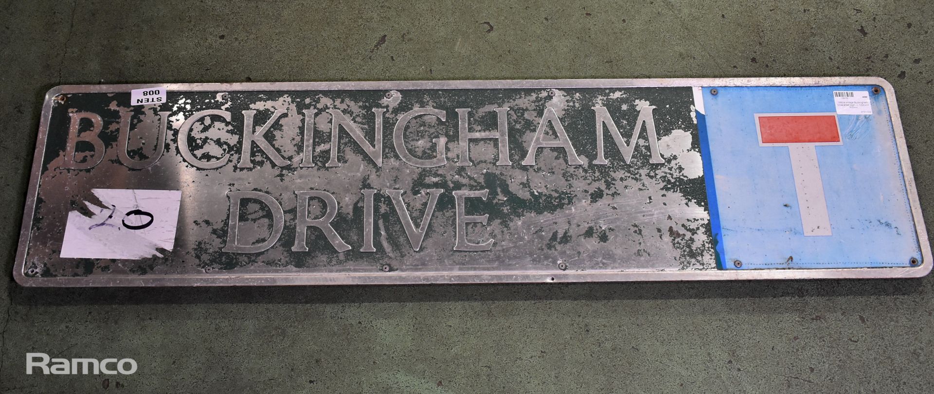 1990's vintage Buckingham Drive street sign - L 1220 x H 300mm