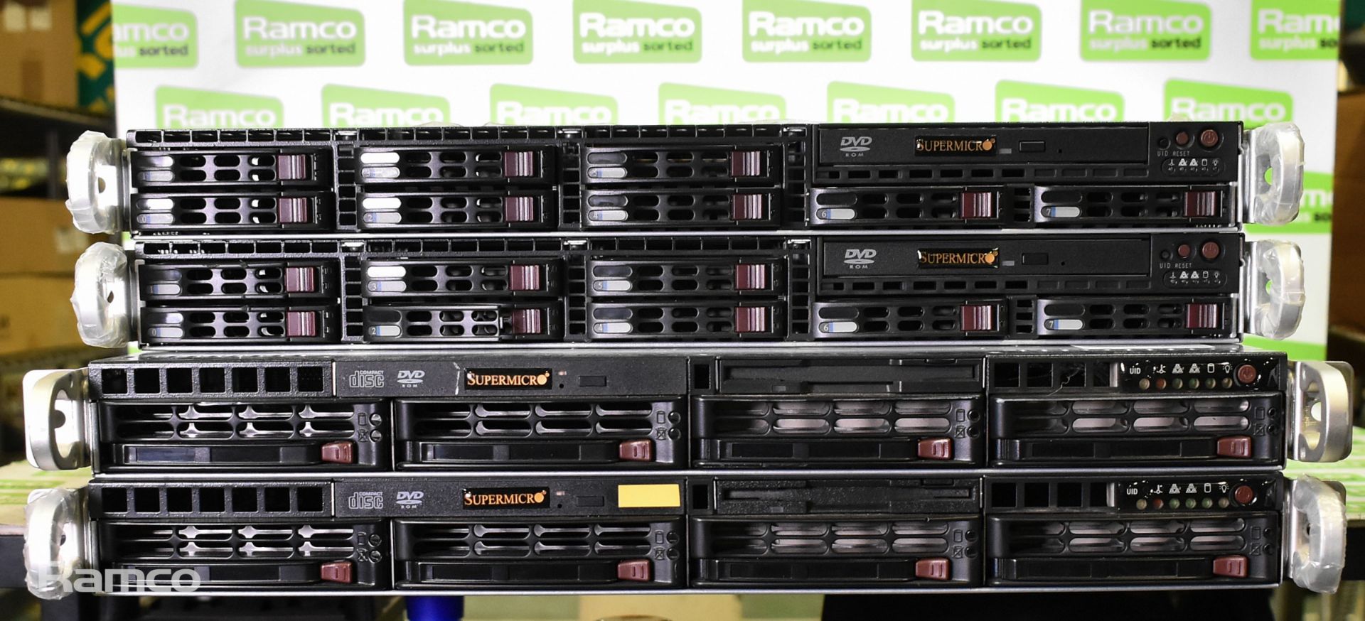 4x Supermicro SS6014P-AR super storage servers