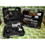 Titan 2000W heat gun with case - SPARES OR REPAIRS - RETAIL RETURNS