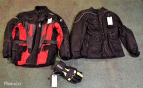 Buffalo black textile motorcycle jacket - Size: XS, Targa black and red textile motorcycle jacket