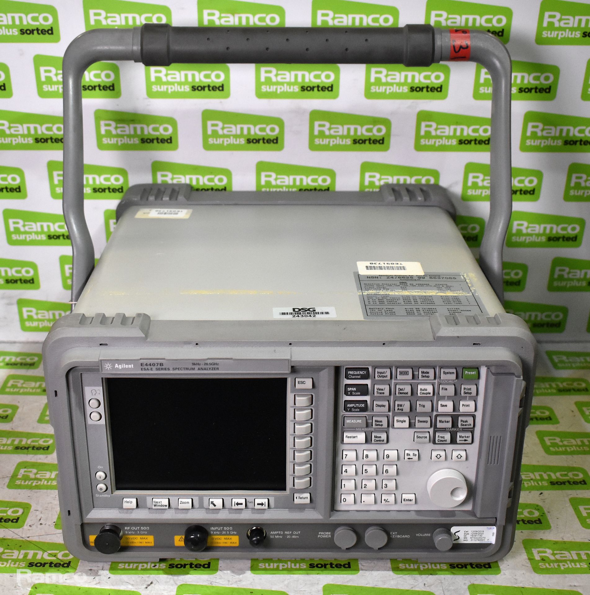 Agilent E4407B ESA-E Series spectrum analyzer - 9kHz-26.5GHz in carry bag