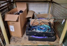 Assorted cables - VGA, Cat5, coaxial, audio and socapex
