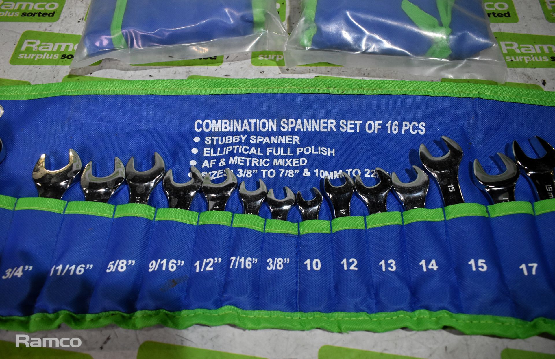 3x 16 piece combination stubby spanner sets - Image 2 of 3