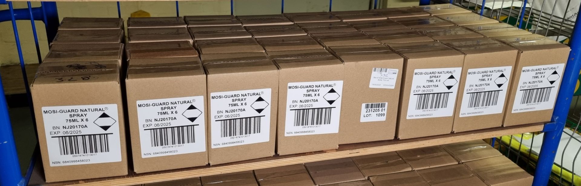 32x boxes of Mosi-Guard Natural Spray - 6x 75ml bottles per box