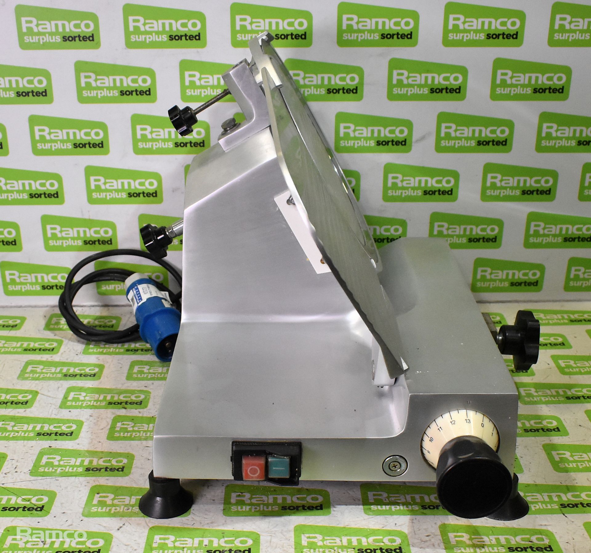 Buffalo CD278 anodised aluminium meat slicer - 250mm cutting blade - INCOMPLETE - Image 7 of 9